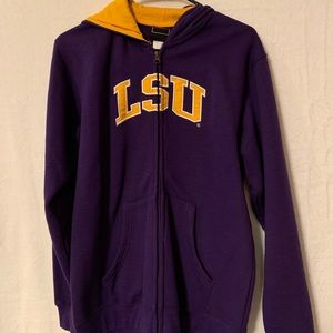 LSU zip up hooded jacket